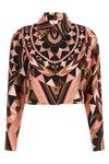 manuba print silk twill shirt