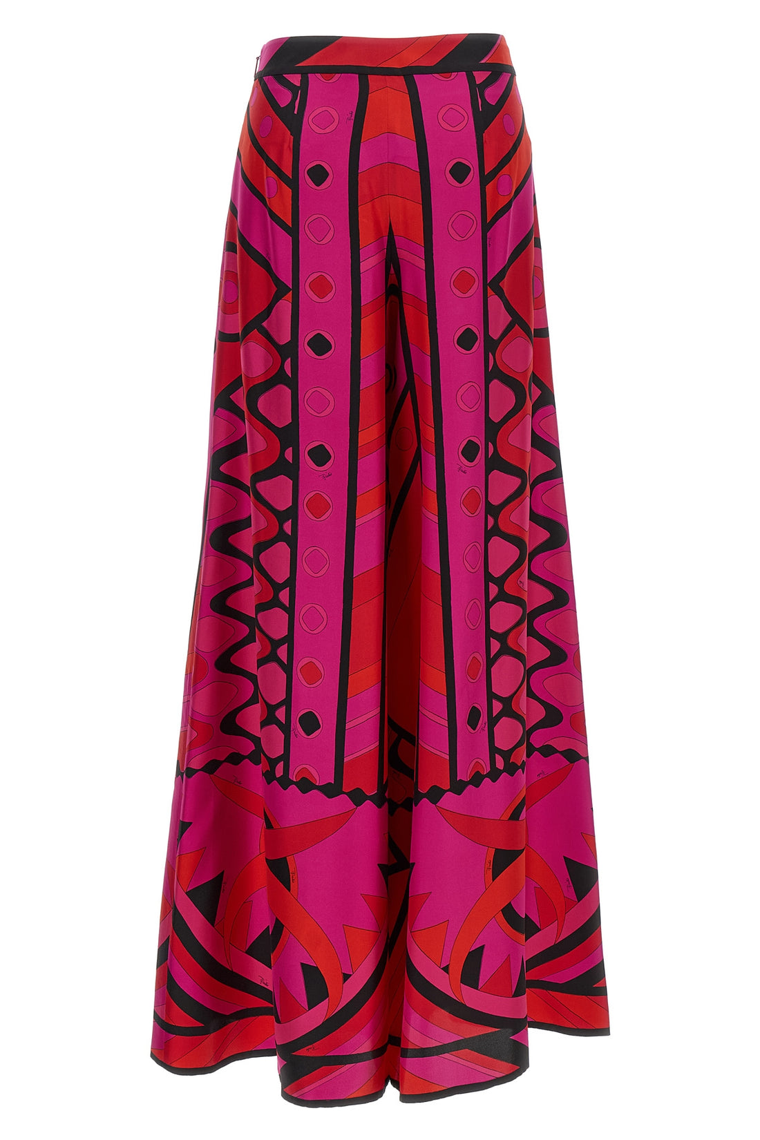 PUCCI 40 vivara print silk twill trousers