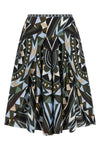 all over manuba print wide sarong print silk twill pants