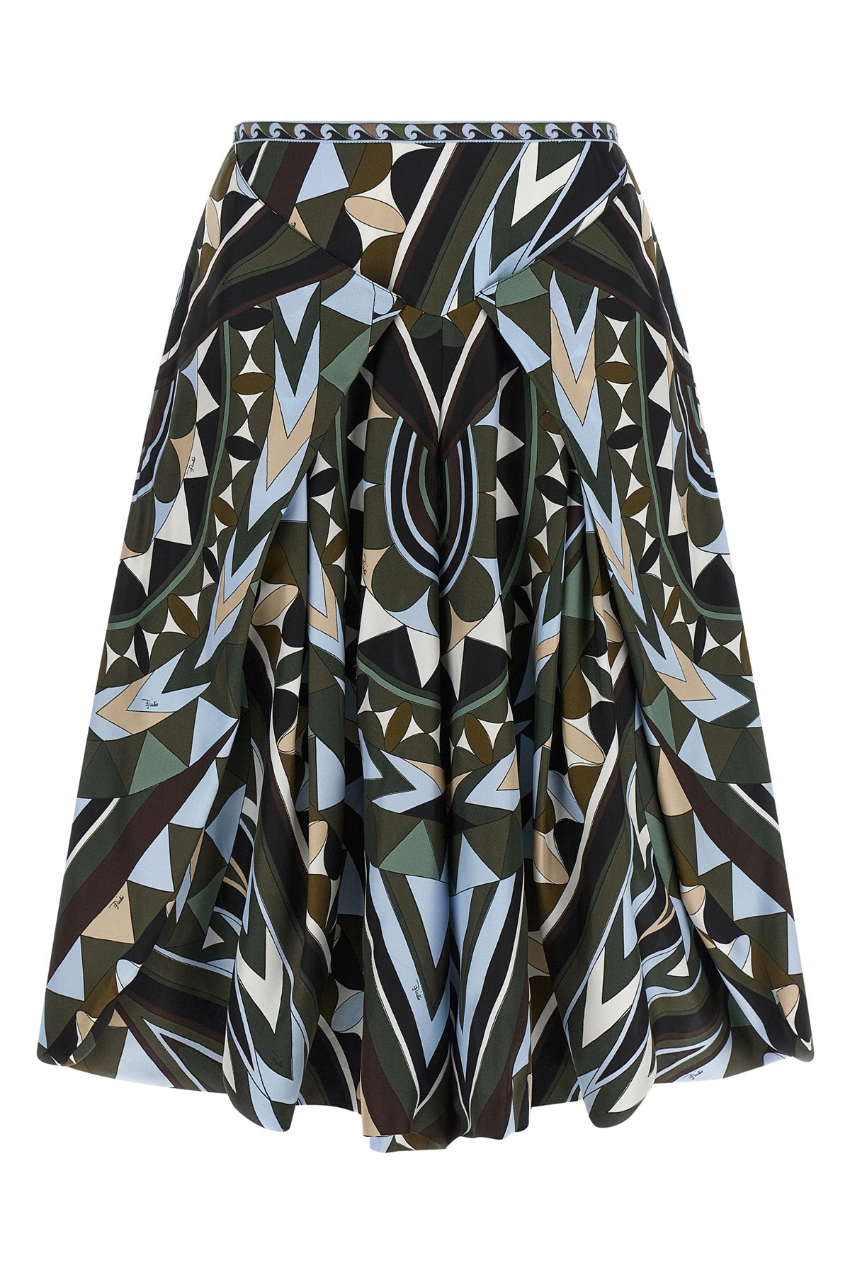 all over manuba print wide sarong print silk twill pants