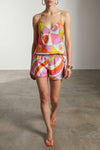 silk twill shorts