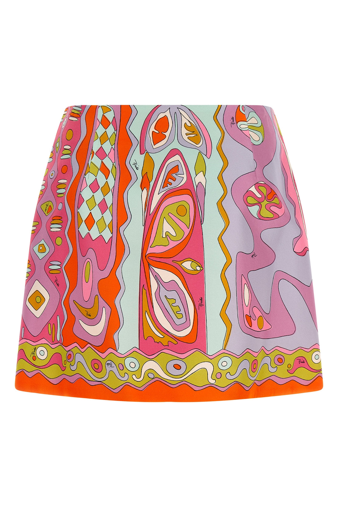 PUCCI 44 the pucci pure silk twill wrap-up miniskirt defines the silhouette through a sar