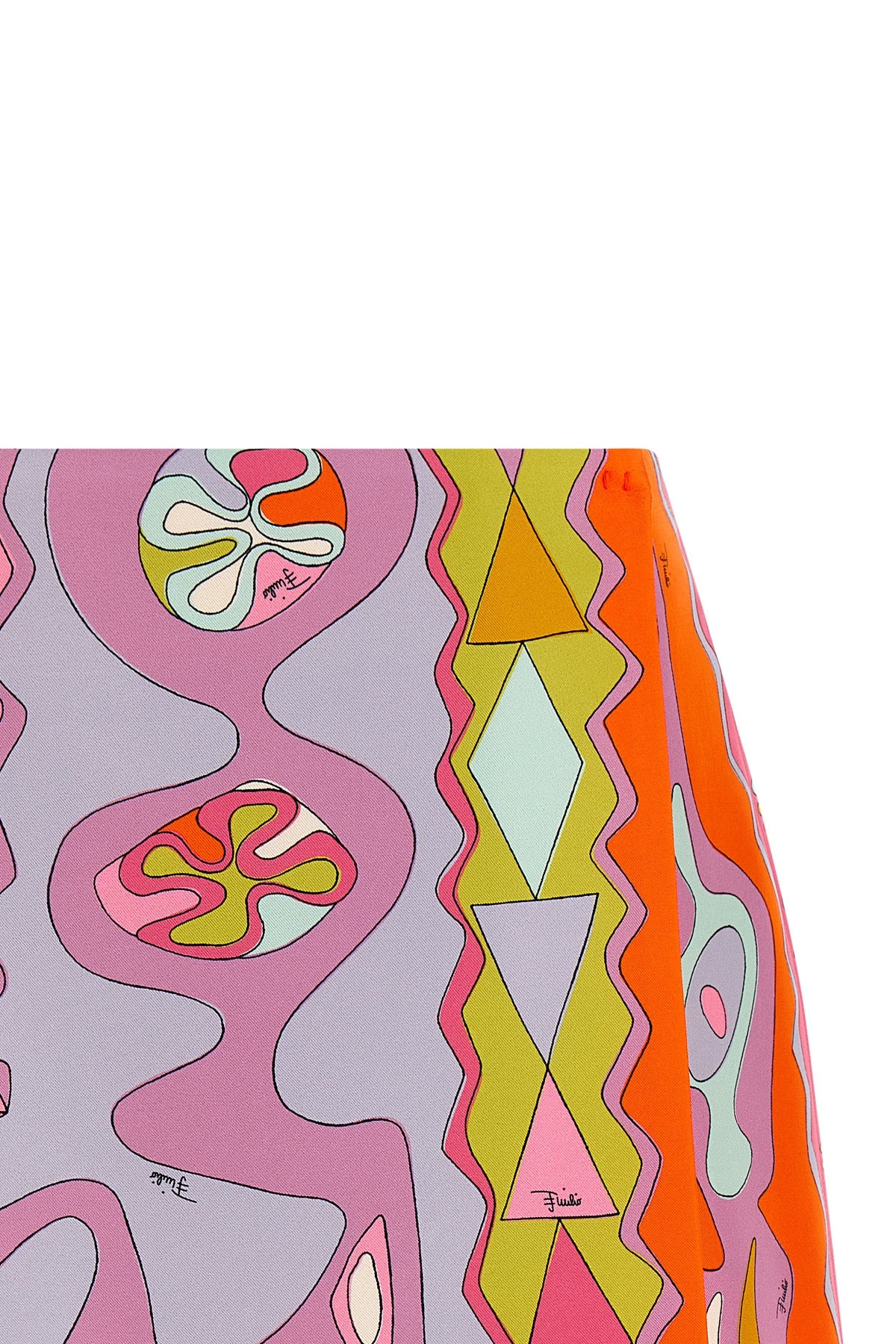 the pucci pure silk twill wrap-up miniskirt defines the silhouette through a sar