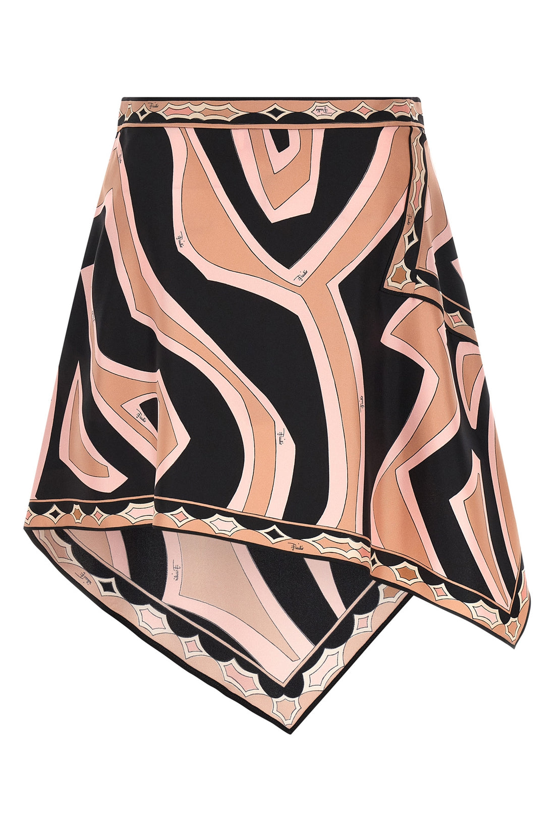 PUCCI 40 mini skirt in labirinto print silk twill
