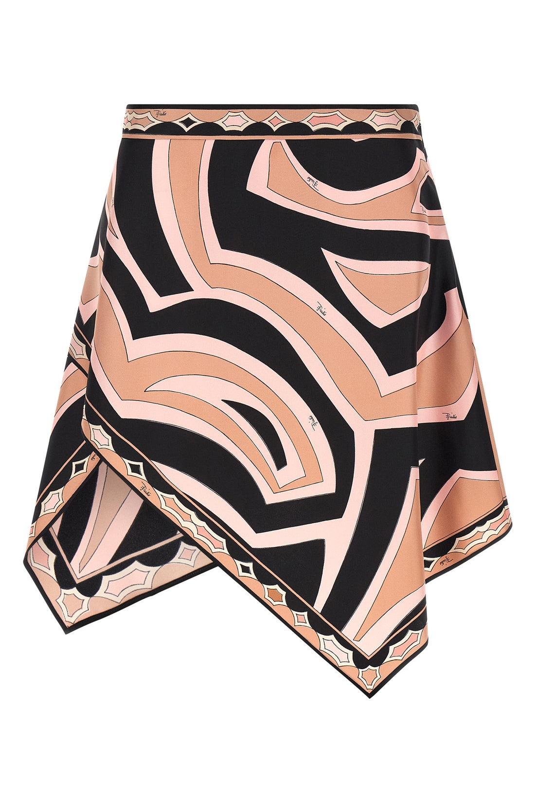 PUCCI 40 mini skirt in labirinto print silk twill