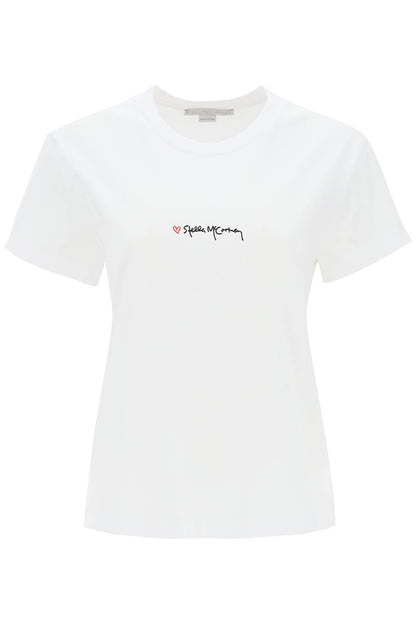 t-shirt with embroidered signature