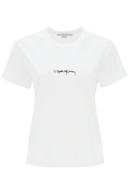 t-shirt with embroidered signature