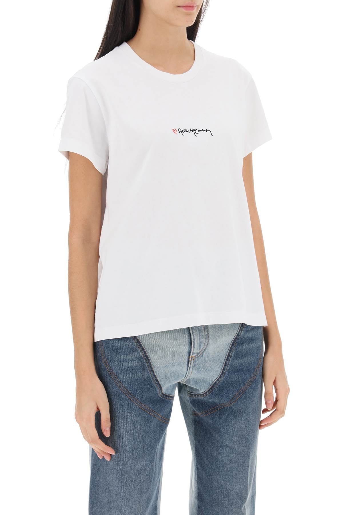 t-shirt with embroidered signature