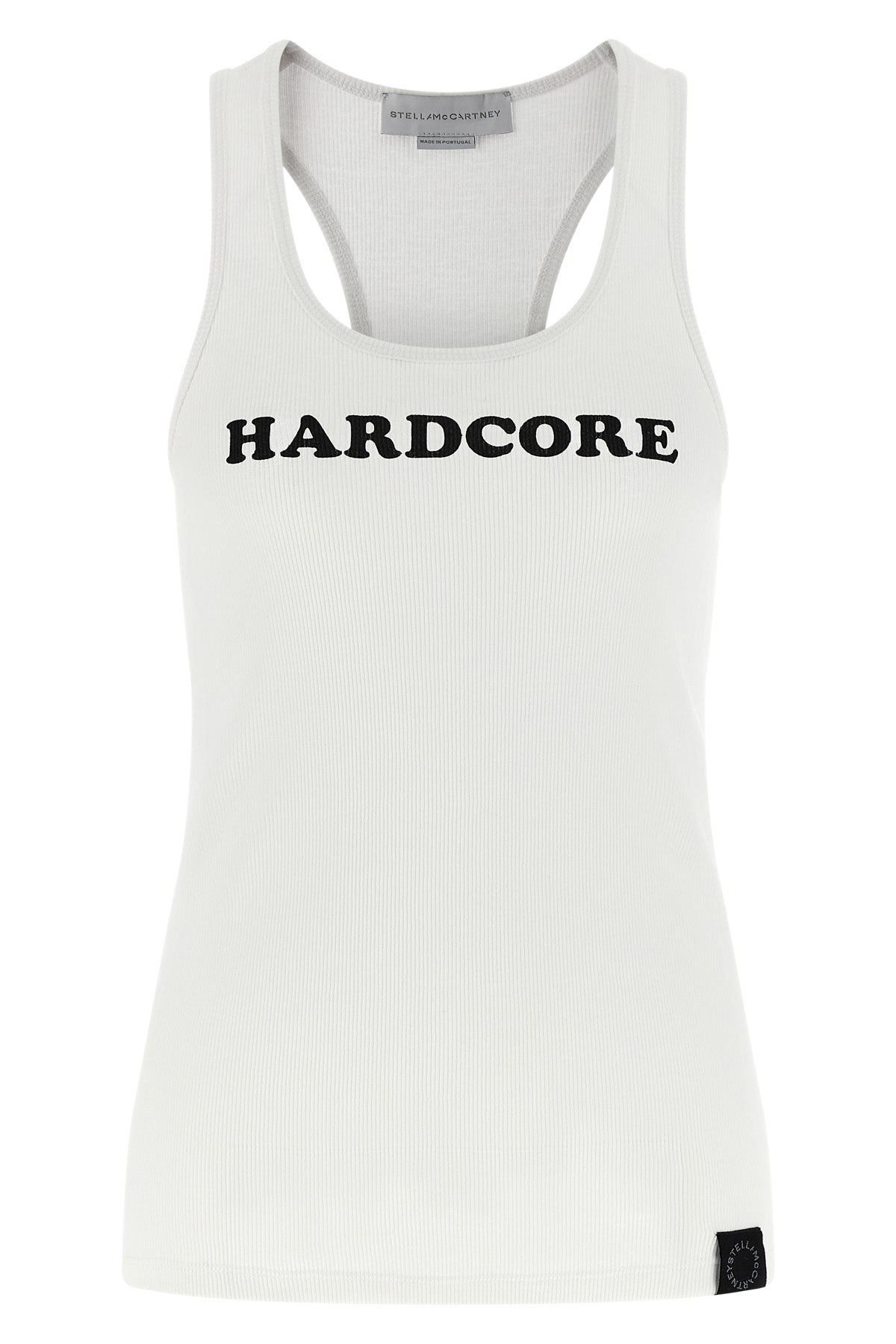 sleeveless top in stretch cotton