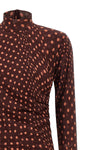 the stella mccartney long dress defines a tight silhouette through a precise sar