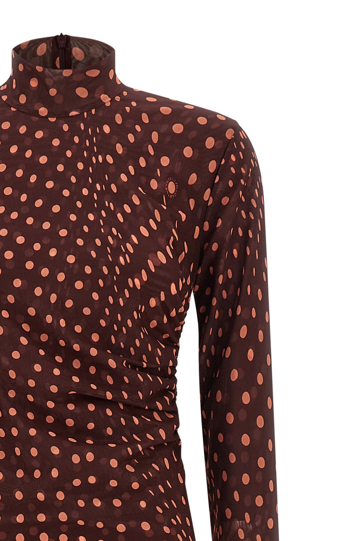 the stella mccartney long dress defines a tight silhouette through a precise sar