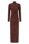 the stella mccartney long dress defines a tight silhouette through a precise sar