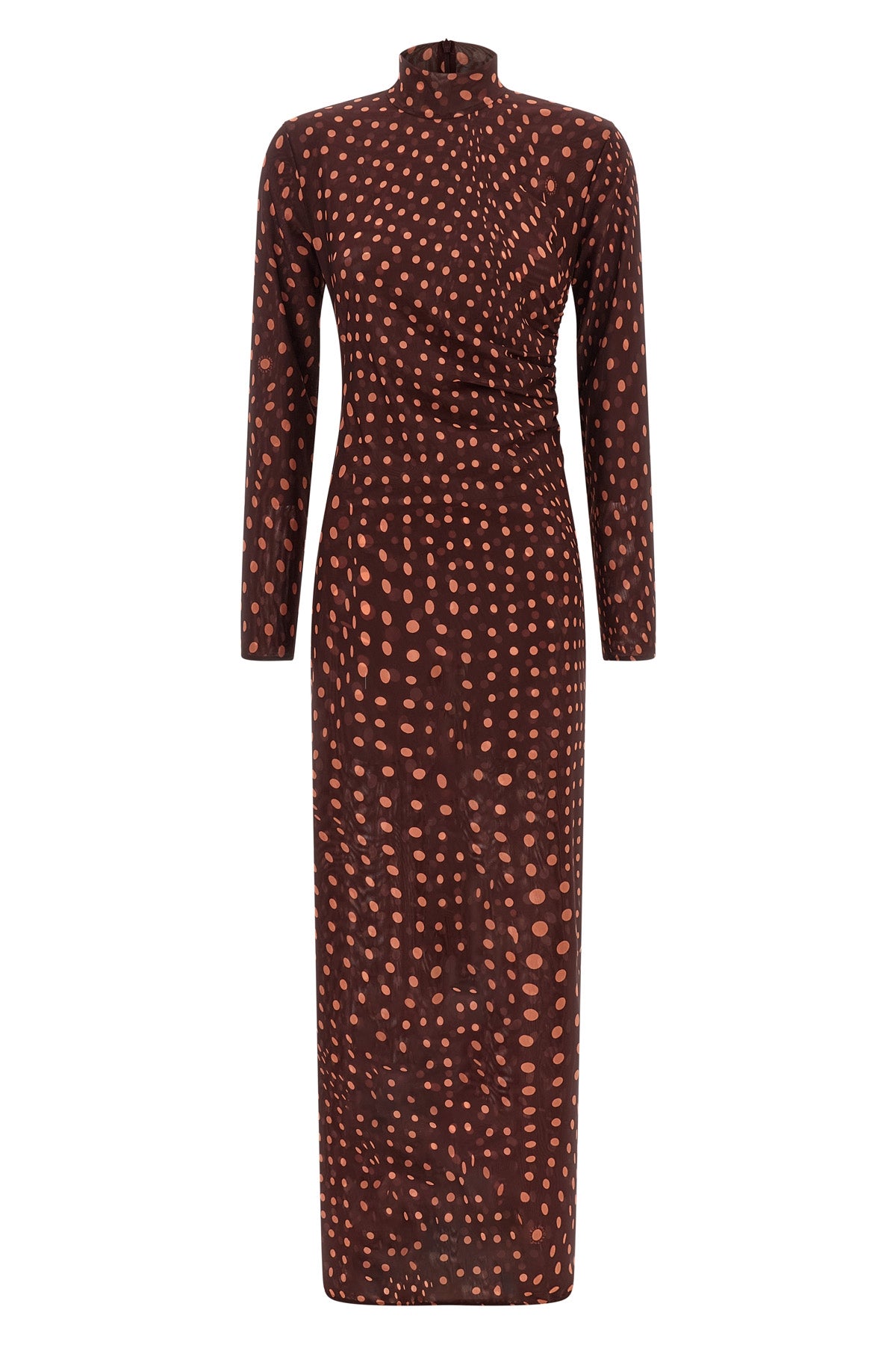 the stella mccartney long dress defines a tight silhouette through a precise sar