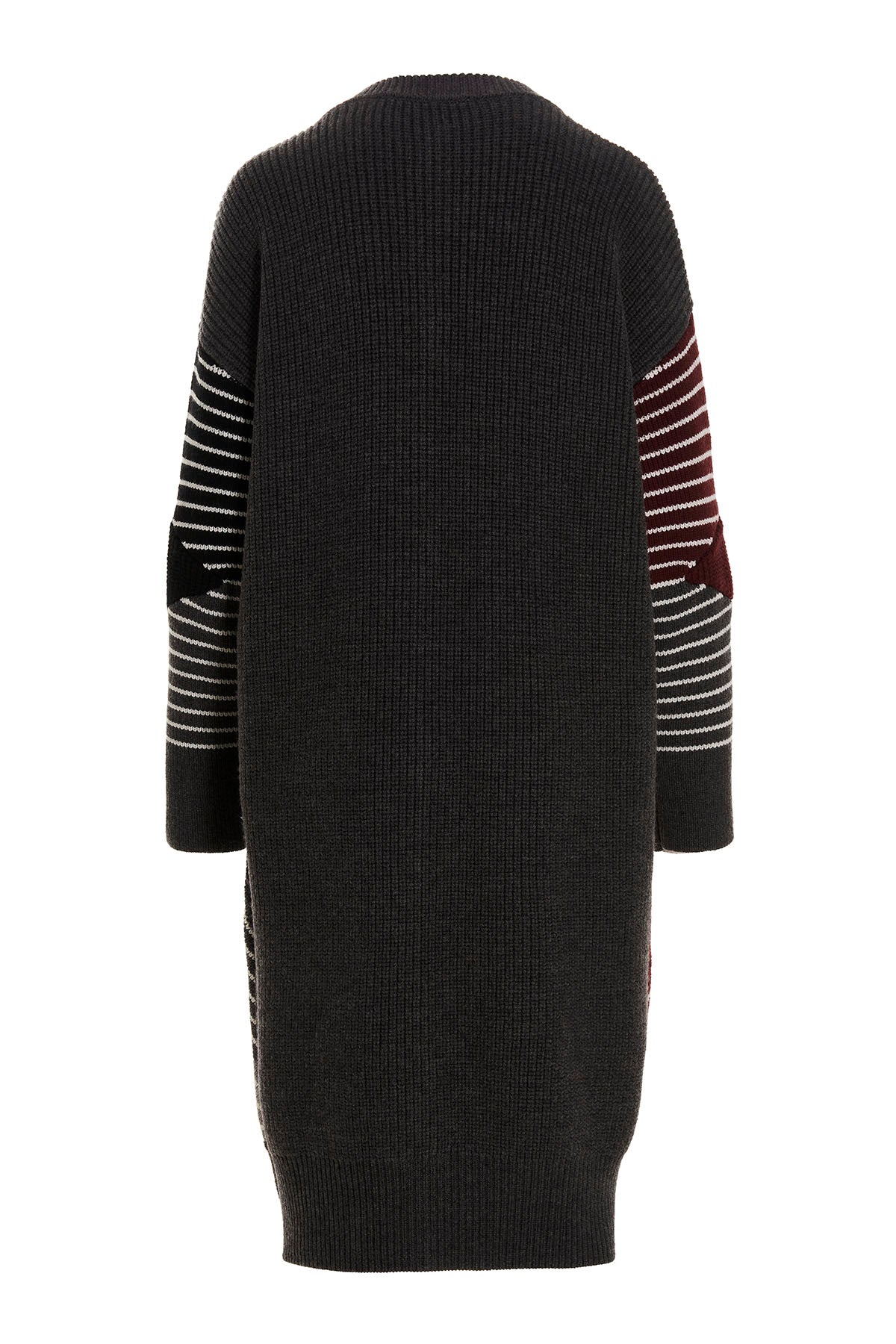 multicolored striped wool knit stella by stella coat
