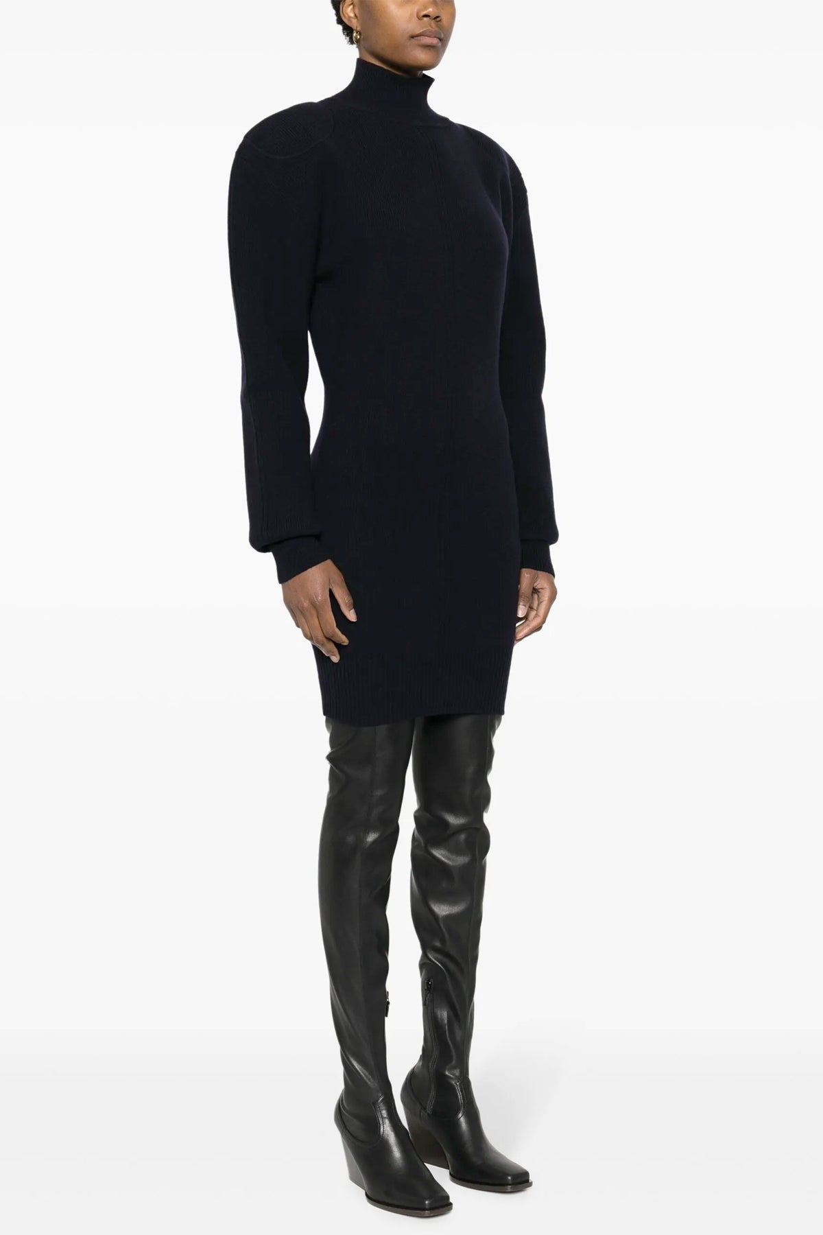 wool blend knit dress