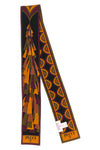 the pucci scarf stands out for its elongated silhouette and straight edges
