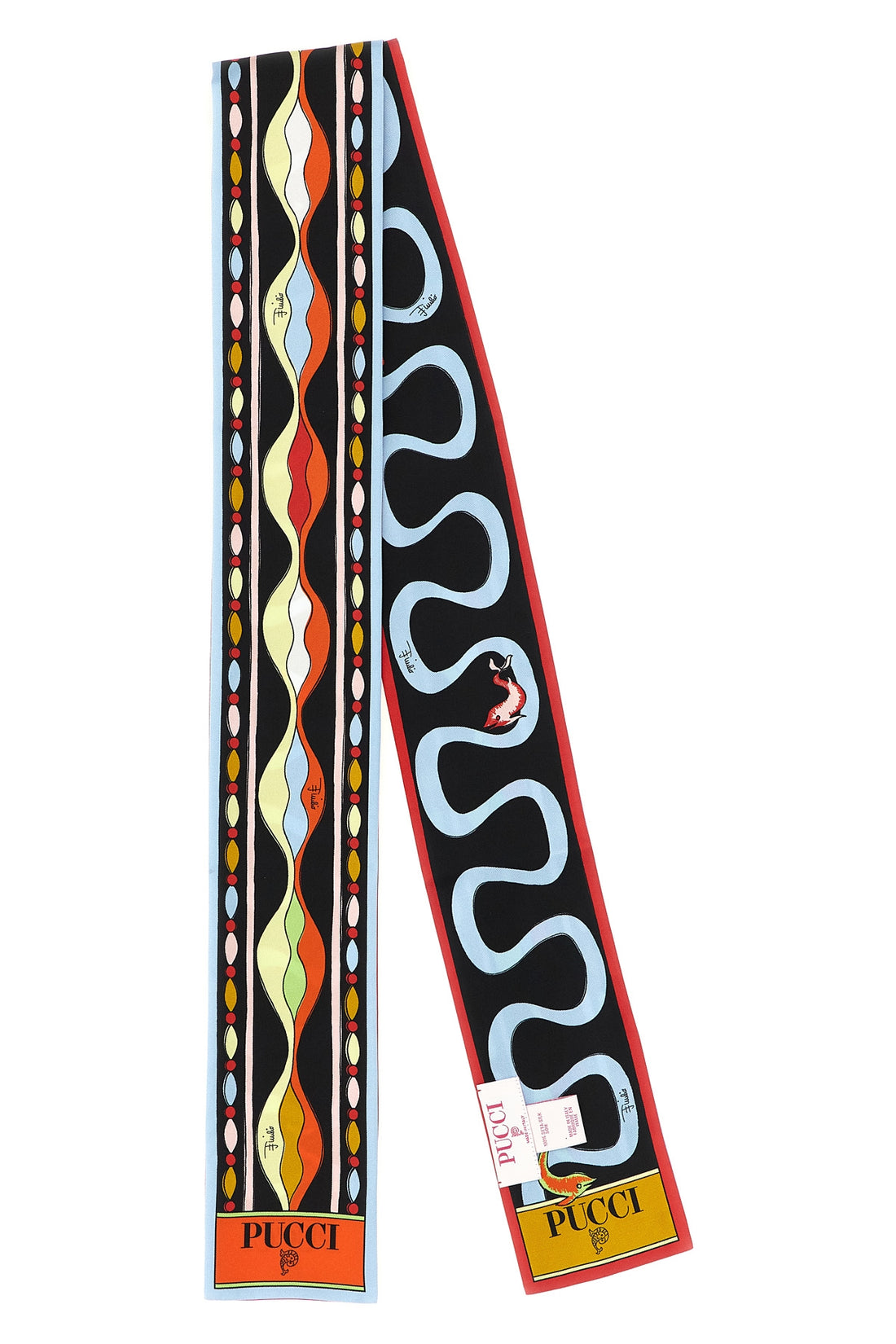 PUCCI OS the pucci bandeau stands out for its elongated silhouette and straight edges