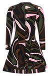 the pucci mini dress defines a structured silhouette through impeccable sartoria