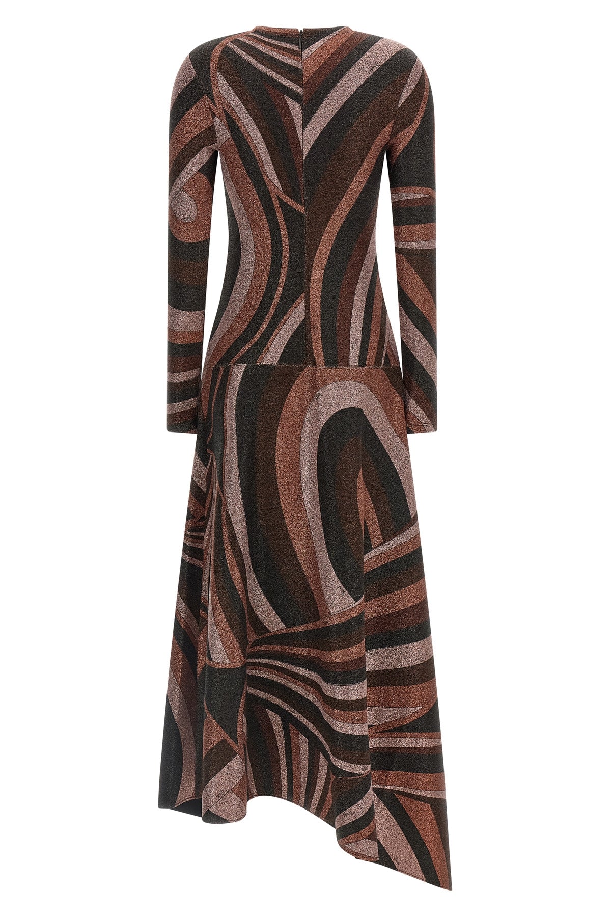 the pucci midi dress defines a sophisticated silhouette through a sartorial cons