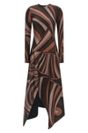 the pucci midi dress defines a sophisticated silhouette through a sartorial cons