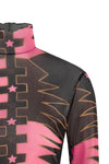 the pucci top is made of impalpable and semi-transparent tulle that creates a so
