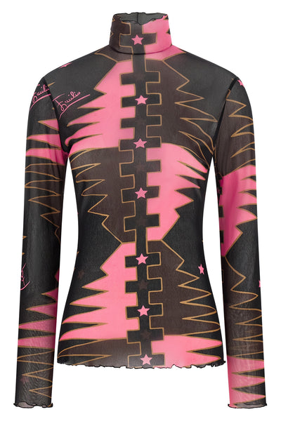 PUCCI 38 the pucci top is made of impalpable and semi-transparent tulle that creates a so
