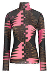 the pucci top is made of impalpable and semi-transparent tulle that creates a so