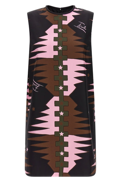 the pucci mini dress defines an essential silhouette through a rigorous straight