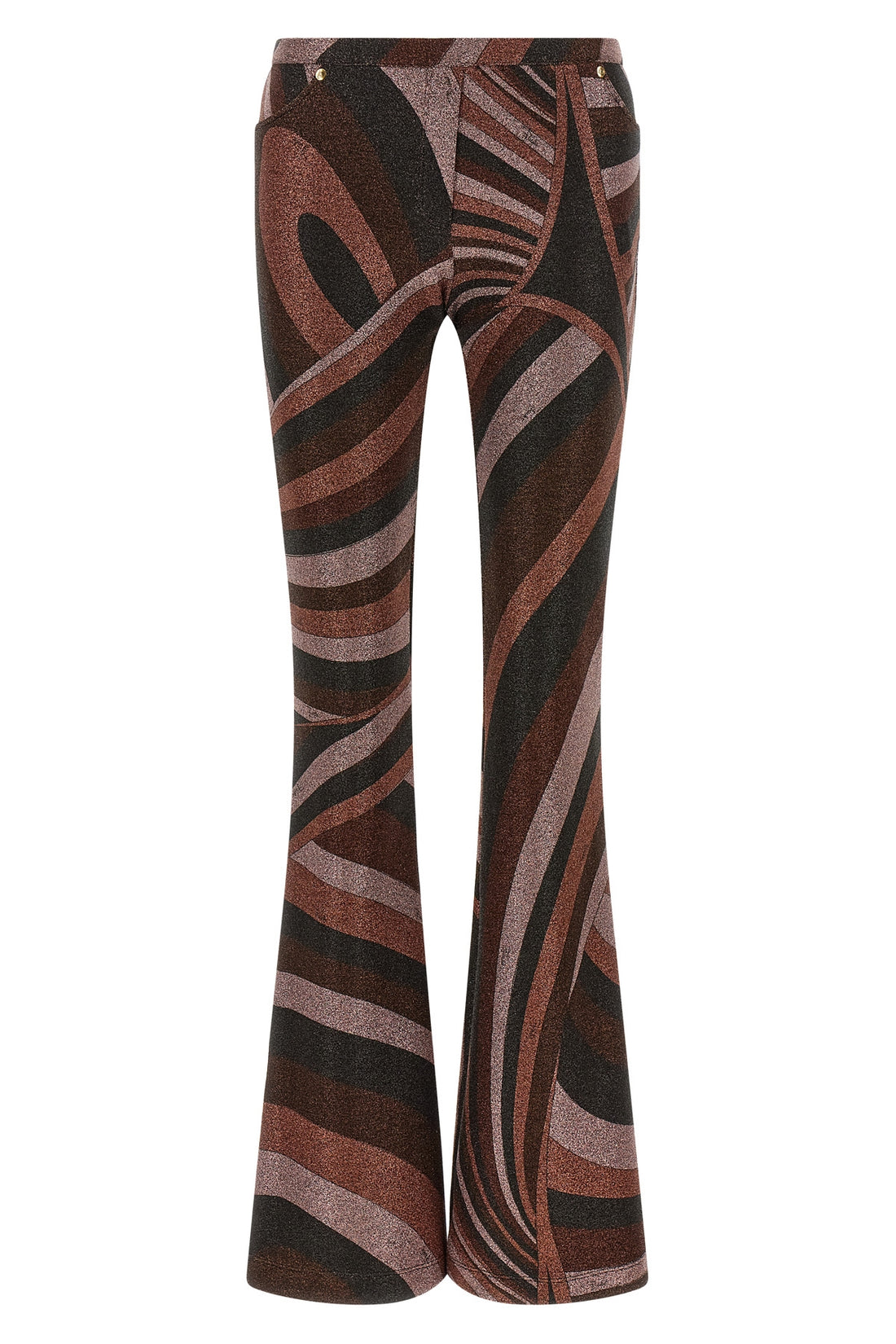 PUCCI 38 the pucci trousers define a tight silhouette that opens into an elegant flared b