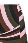 the pucci mini skirt defines an a-shaped silhouette through a sophisticated silk