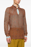 openwork linen blend sweater