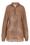 openwork linen blend sweater