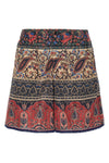 voyage imaginaire print cotton bermuda shorts