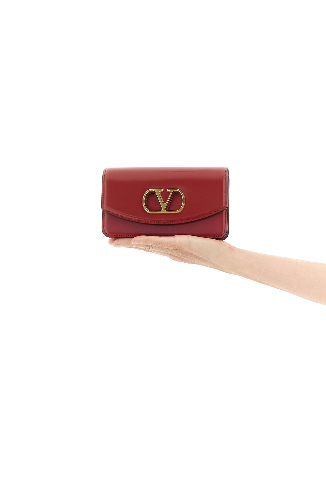 VALENTINO GARAVANI OS vain calf leather clutch