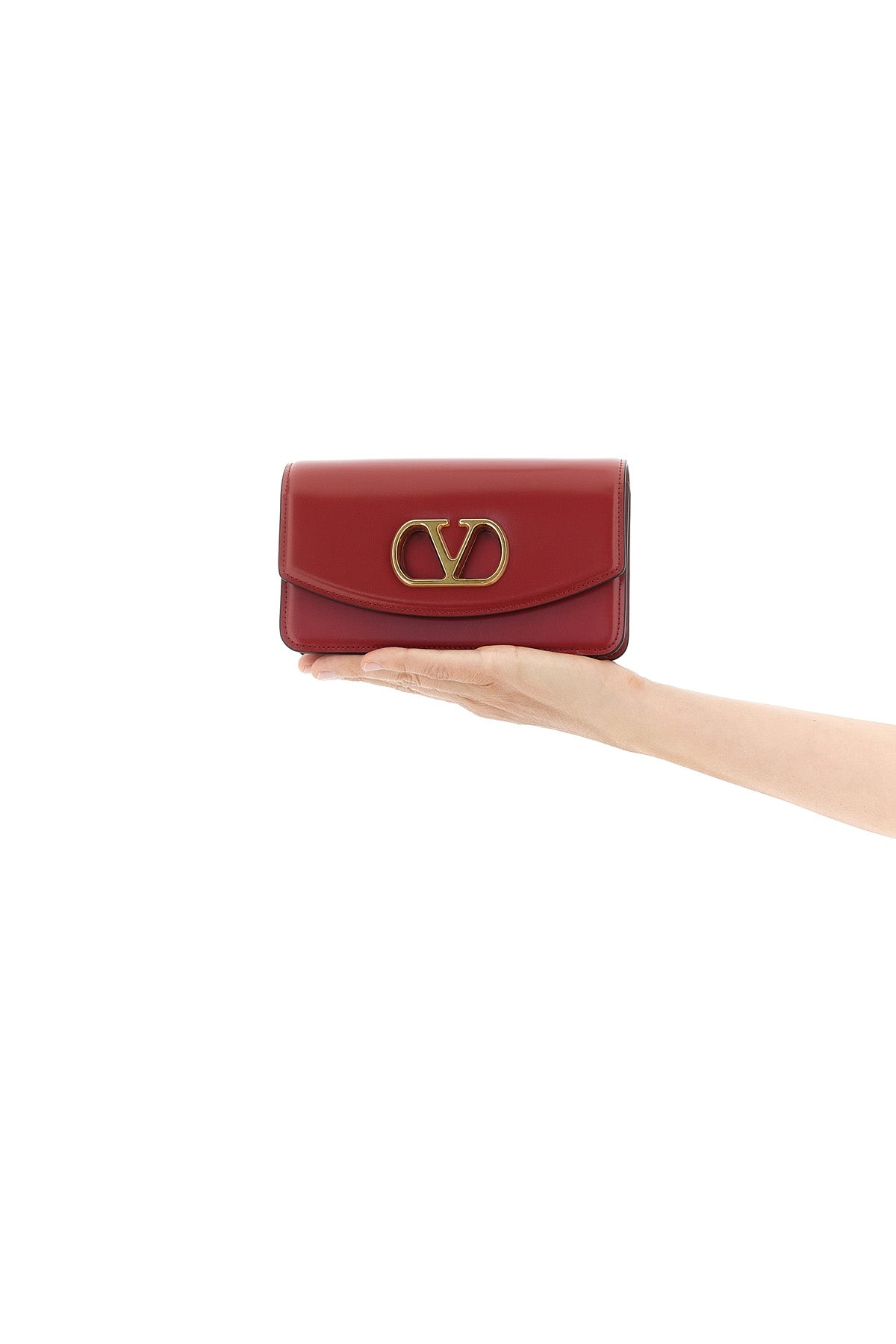 vain calf leather clutch