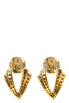 poetique des gouttes earrings in gold metal and crystals  swarovski® all-over