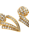 poetique des gouttes earrings in gold metal and crystals  swarovski® all-over
