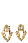 poetique des gouttes earrings in gold metal and crystals  swarovski® all-over