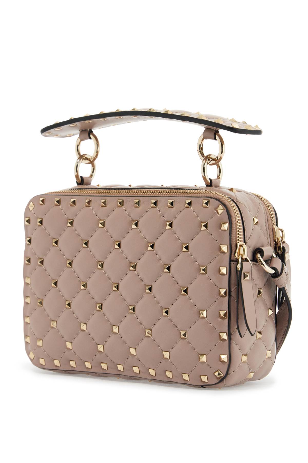 quilted poudré shoulder bag with golden studs