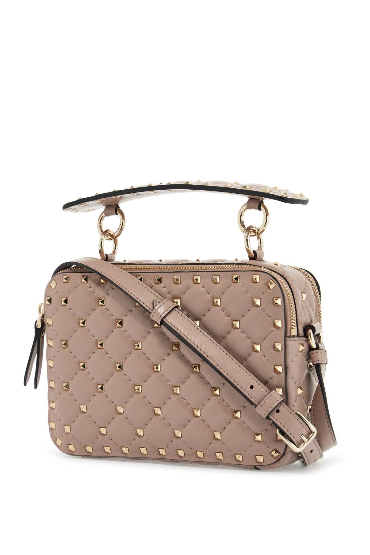 quilted poudré shoulder bag with golden studs