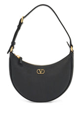 borsa hobo mini in pelle nera con tracolla regolabile