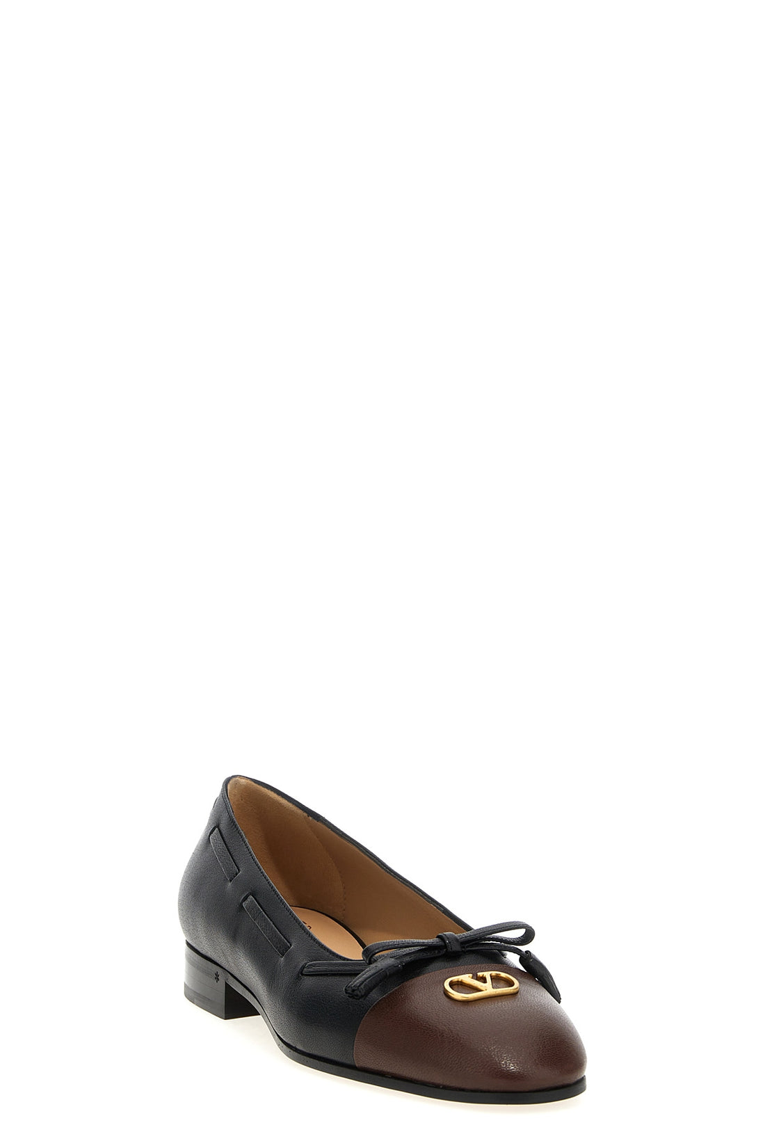 VALENTINO GARAVANI 43 valet du roi two-tone leather ballet flat