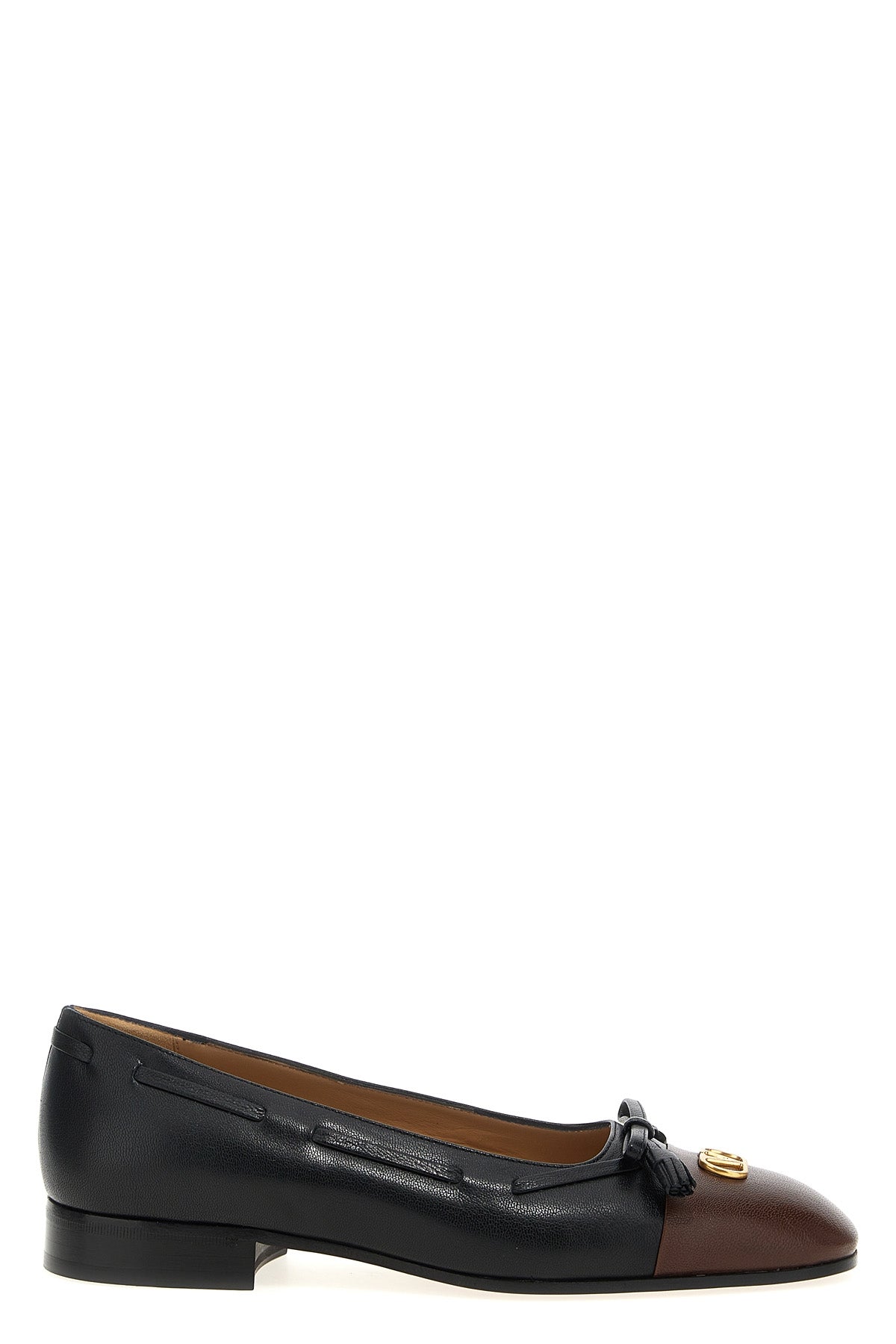 valet du roi two-tone leather ballet flat