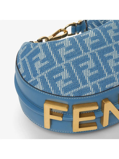 Fendigraphy FF Mini Denim Shoulder Bag