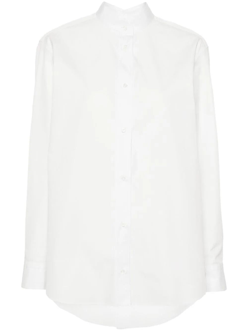 Fendi Poplin Shirt With Mandarin Collar