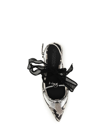 PINKO 36 python-print gianira ballerinas