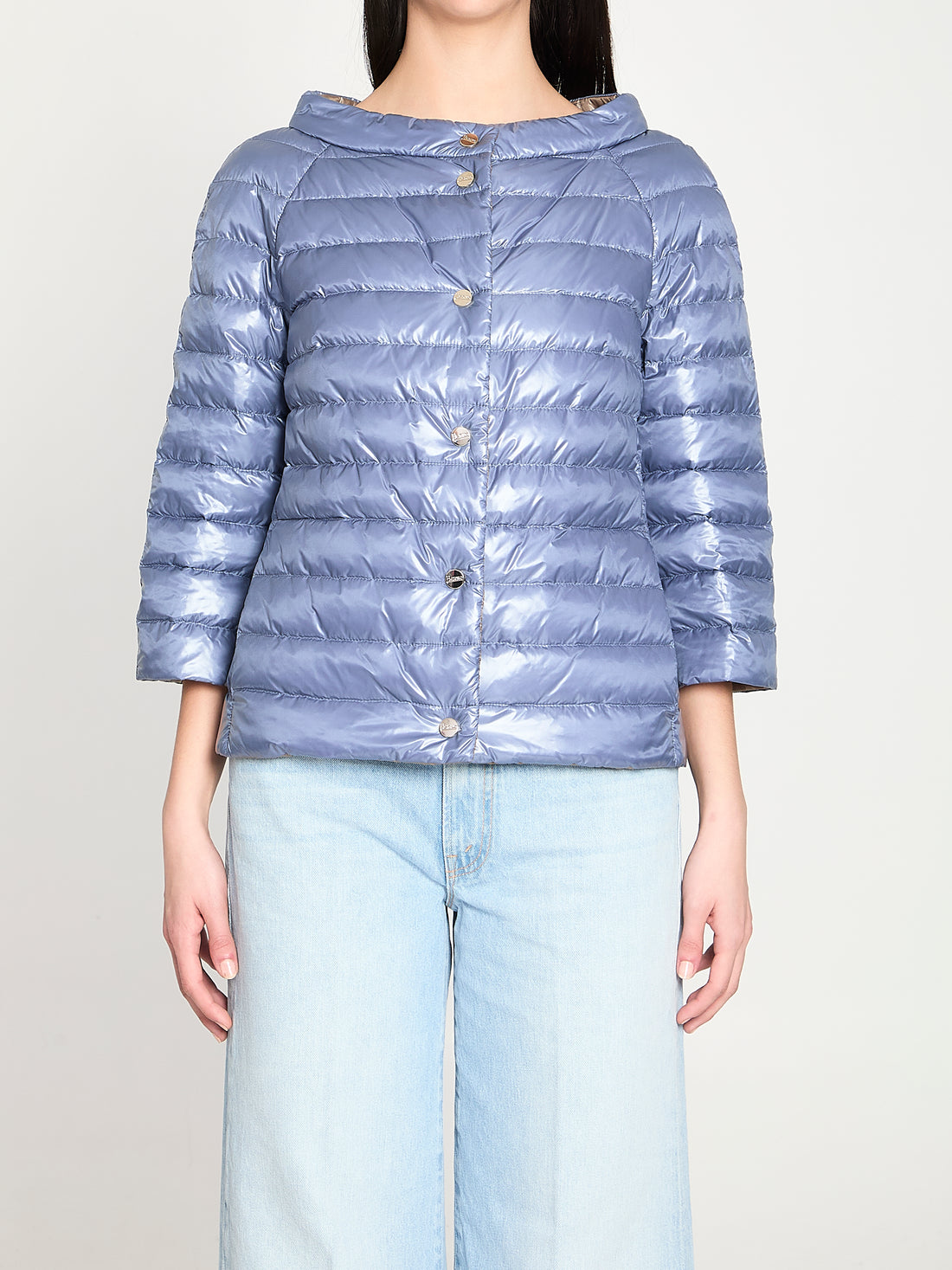 HERNO 40 reversible short down jacket