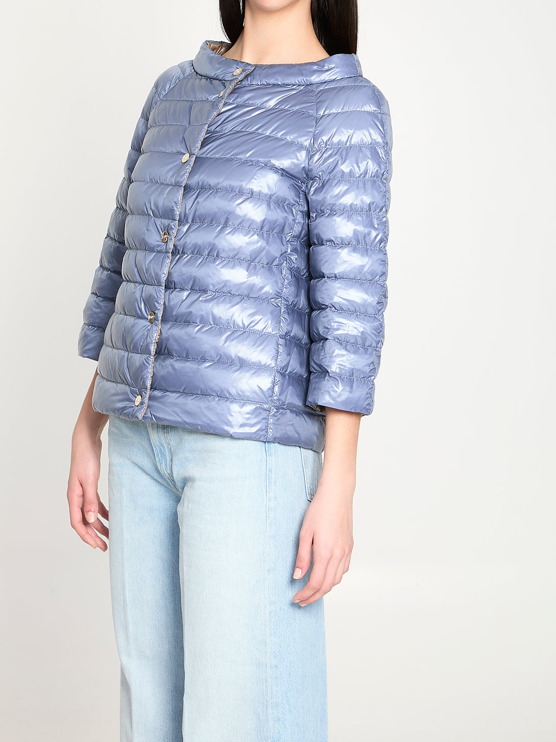 HERNO 40 reversible short down jacket