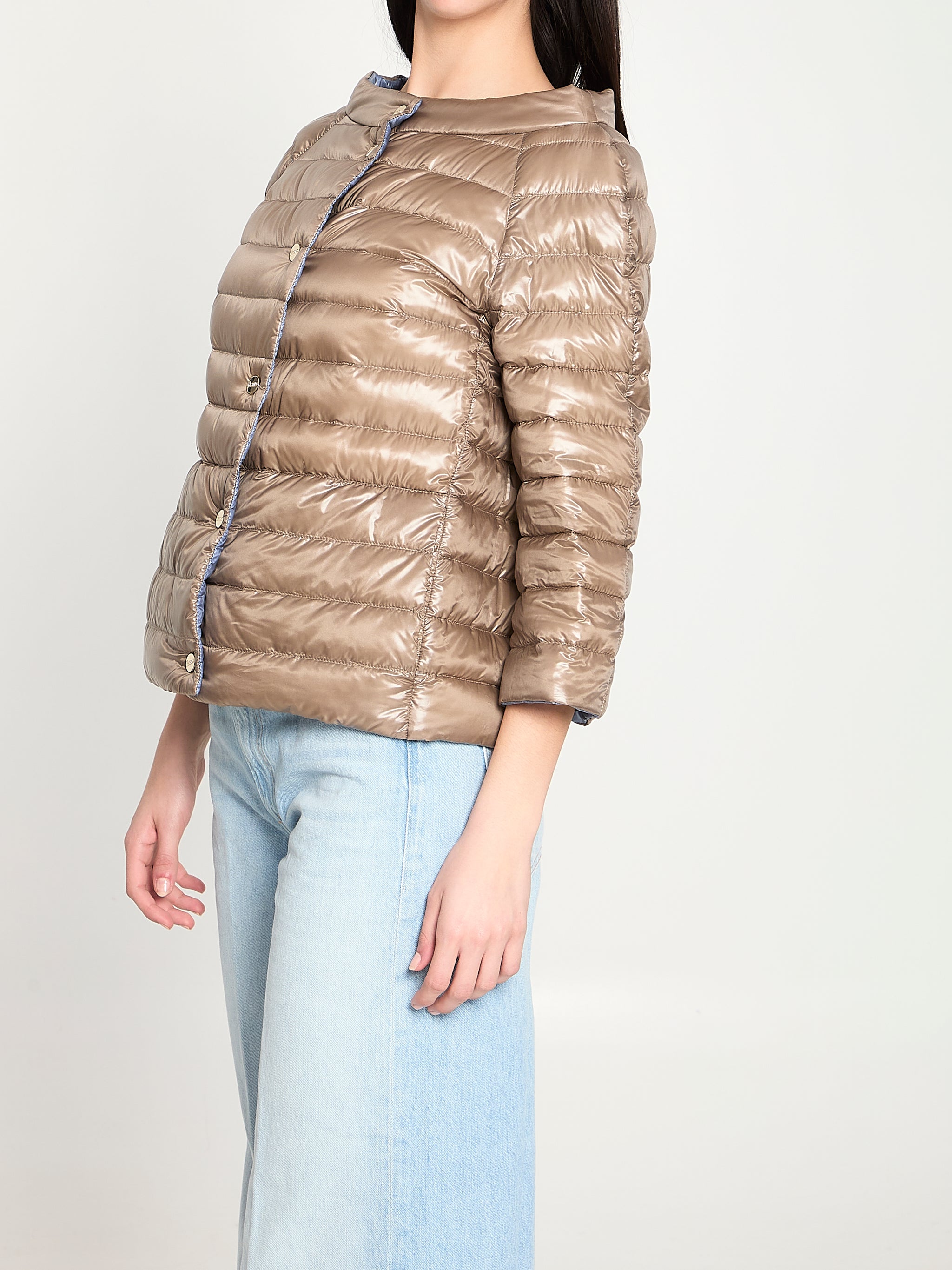 reversible short down jacket