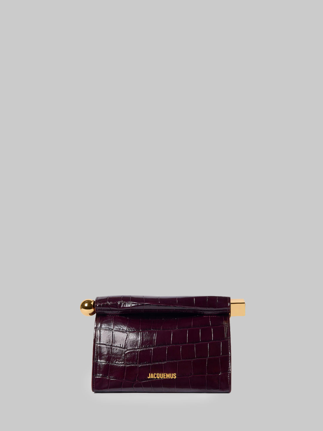JACQUEMUS OS dark burgundy rond carré bag